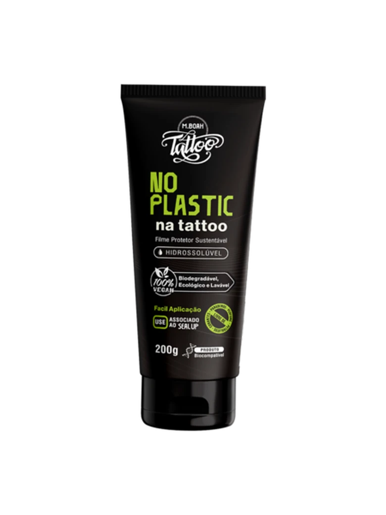 NO PLASTIC | Filme Protetor 200g + SEAL UP 30ml - Protege sua tattoo. Protege o planeta.