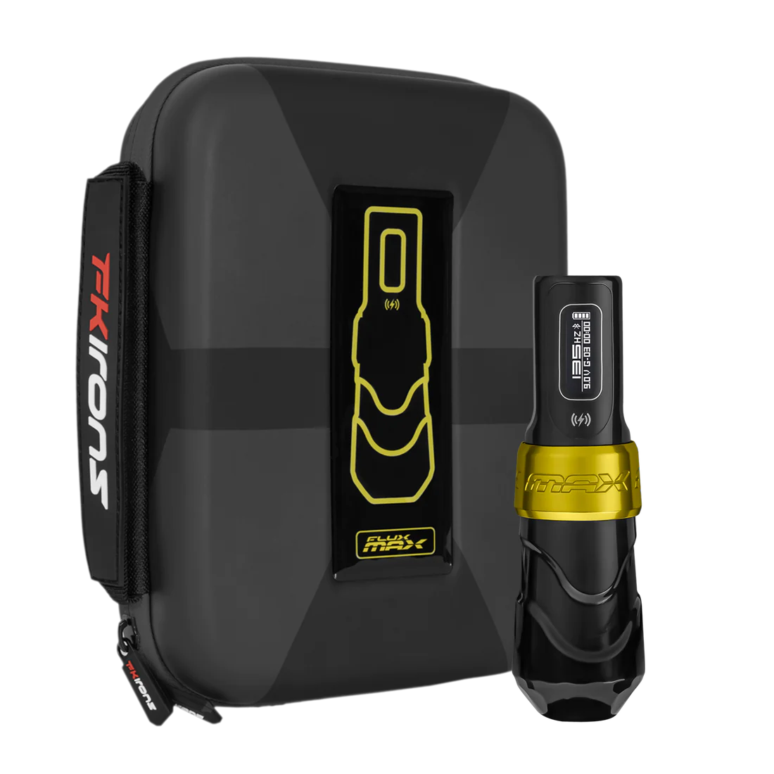 FK Irons Flux Max + 2 PowerBolt Preta/Dourado 🔋